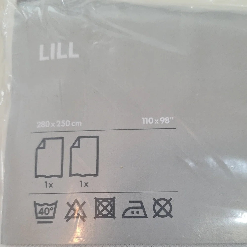 IKEA LILL Sheer Net Window Curtains White 110x98 Boho Scandinavian Style Decor